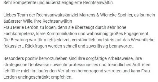 Rechtsanwältin Merle Lerdon